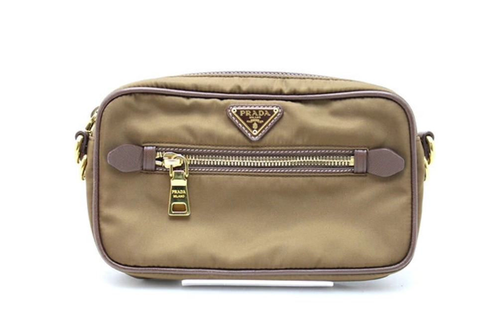 Prada Leather Shoulder Bag CORINTO Brown
